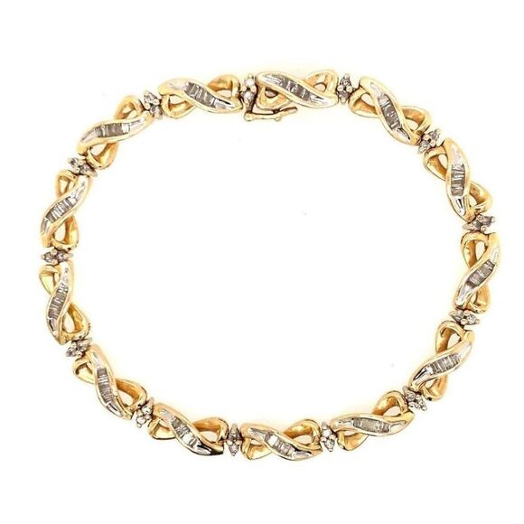 14k Infinity Diamond Bracelet - Picture 1 of 12
